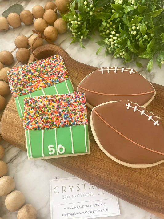 Football Sugar Cookies